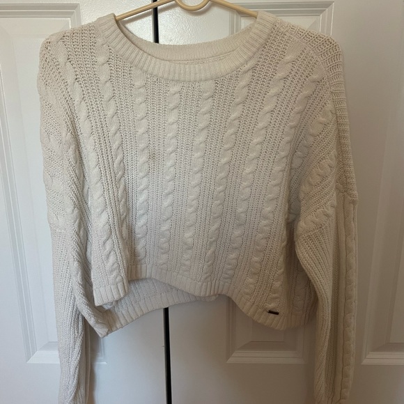 white hollister cropped sweater - Picture 1 of 1